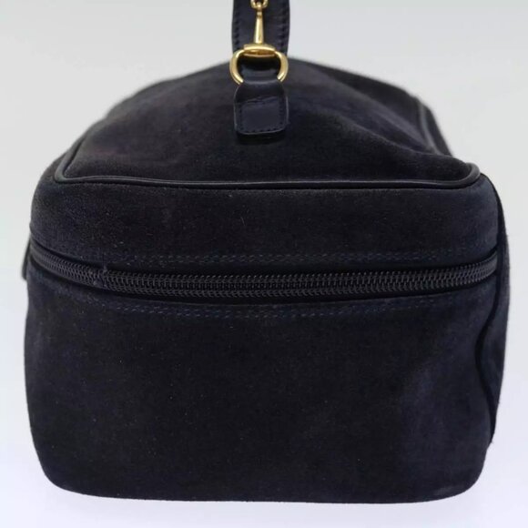 GUCCI Vanity Cosmetic Pouch Suede Navy - Picture 15 of 16